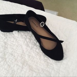 Suede feel dressy flat Mary janes